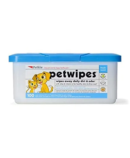 Petkin Pet Wipes - 100 Count