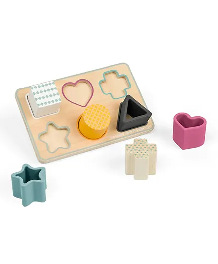Bigjigs Toys Shape Matching & Sorting Board - 7 Pieces