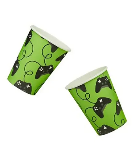 Hootyballoo Game Controller Paper Cups 8 Pieces - 236.5mL