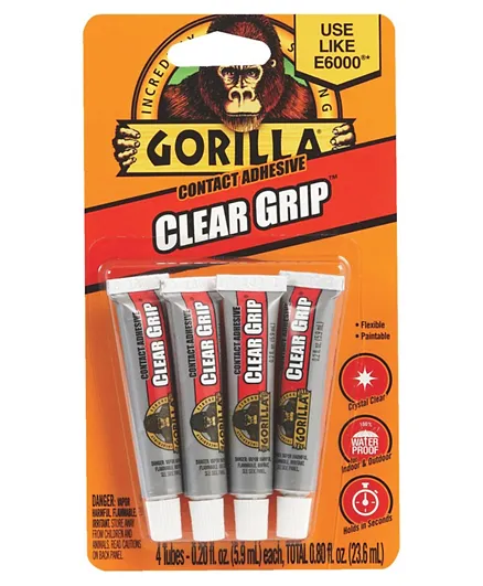Generic Gorilla Clear Grip Minis Tubes Pack of 4 - 23.6ml