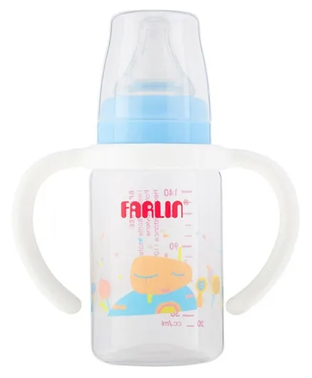 Farlin PP Standard Neck Feeder Bottle with Twin Handle Blue - 140 ml