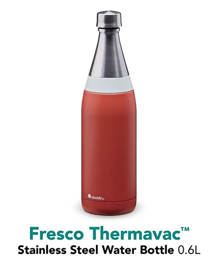 Aladdin Fresco Thermavac Stainless Steel Water Bottle Terra Cotta - 0.6L