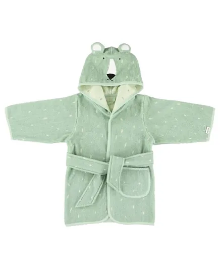 Trixie Bathrobe Mr Polar Bear - Mint Green