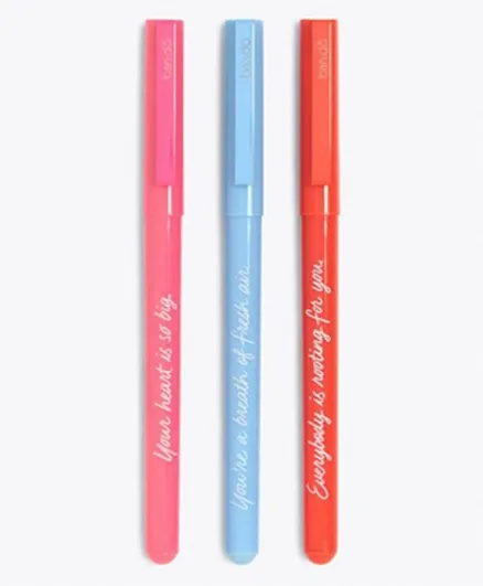 Ban.do Write on Pen Set Breath Of Fresh Air - Pack of 3