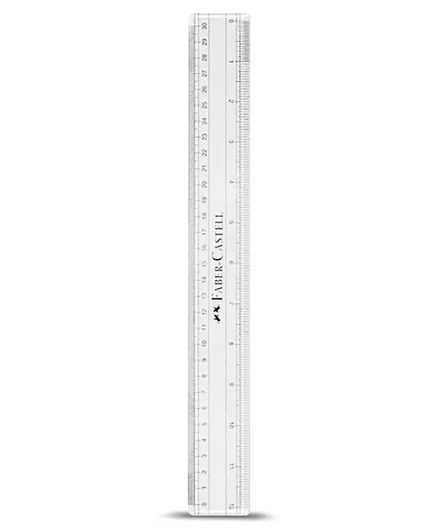 Faber Castell Plastic Ruler Transparent - 30 cm