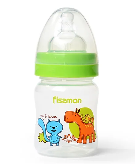 زجاجة تغذية الأطفال البلاستيكية من فيسمان بفتحة عريضة - 120 مل