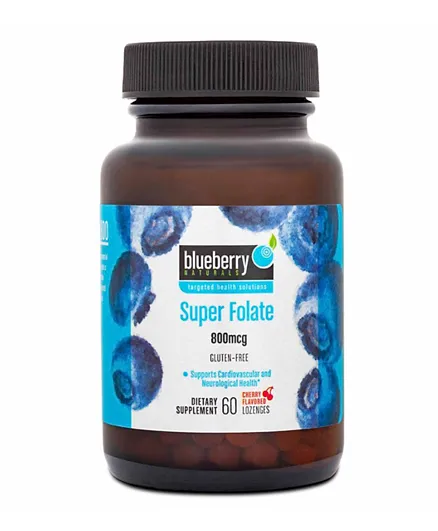 Blueberry Naturals Super Folate 800 mcg - 60 Lozenges