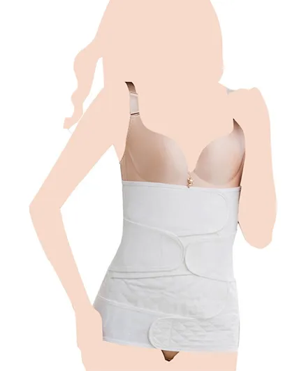 Sunveno Breathable Postpartum Abdominal Belt White - Medium