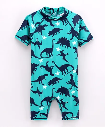 Minoti Dino All Over Printed Swimsuit - Blue