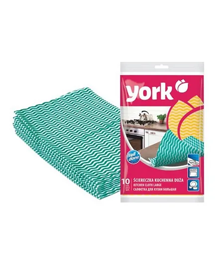 York Household Kitchen Cleaning Cloth - 10 Pieces