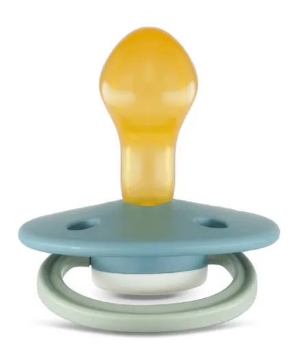 Rebael Fashion Natural Rubber Round Pacifier Size 2 - Rainy Pearly Dolphin