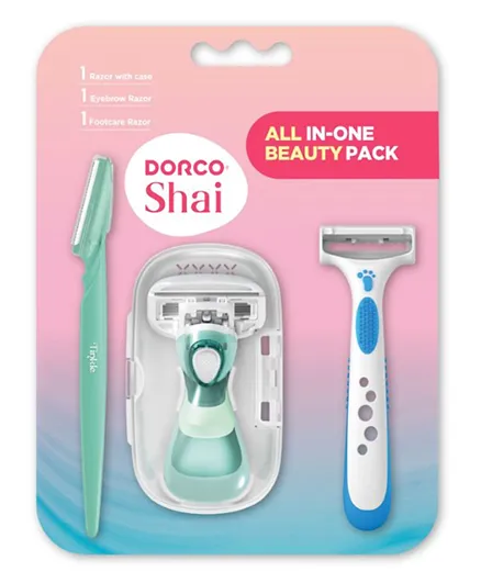 DORCO Shai All In-One Beauty Razor Pack - Pack of 3