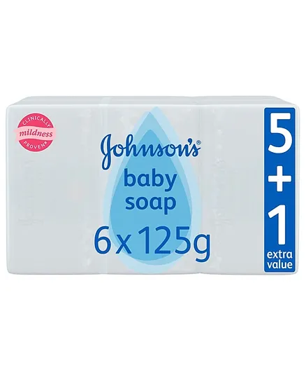 Johnson & Johnson Baby Soap Pack of 6 - 125 Grams Each