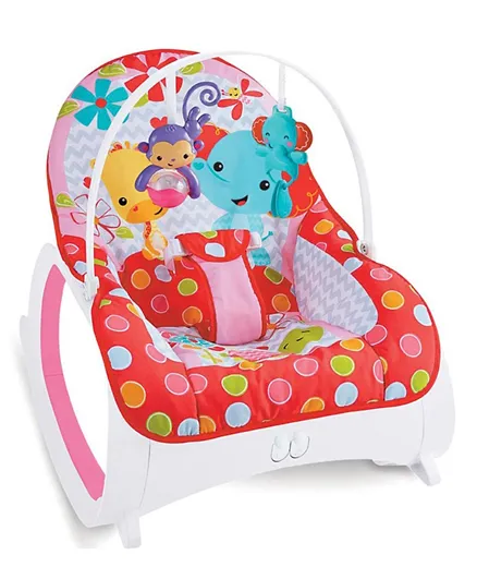 Little Angel  Infant to Toddler Rocker with Hanging toys and Vibrations 88927 - Multicolor