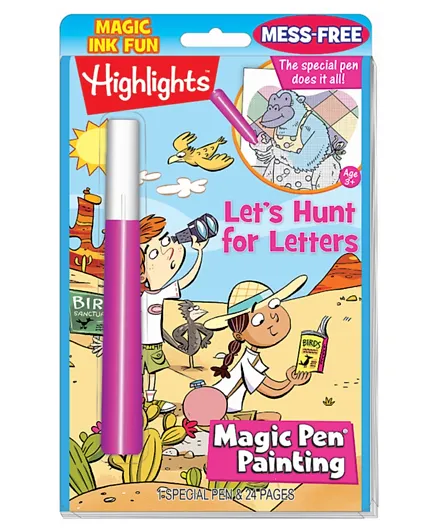 Disney Highlights Let's Hunt For Letters Magic Pen Painting Book - Multicolor