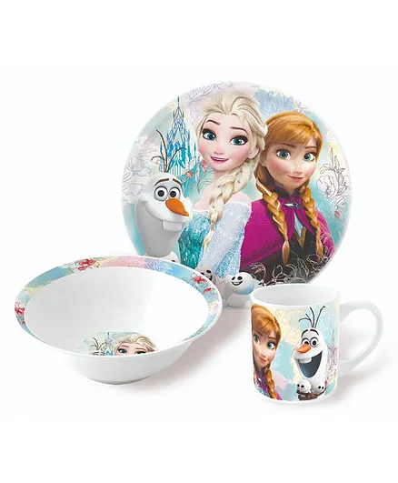 Disney Dinner Set Frozen Floral - 3 Pieces