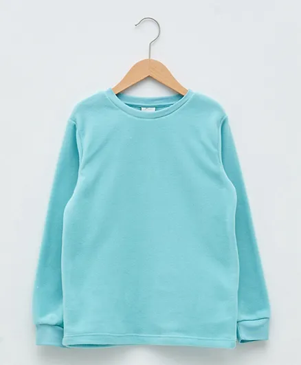 LC Waikiki Full Sleeves Solid T-Shirt - Turquoise