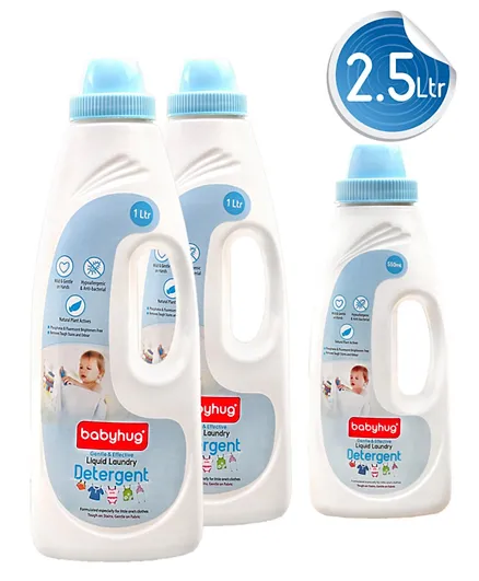 Babyhug Disinfectant Liquid Laundry Detergent Value Pack 2.5 Ltr