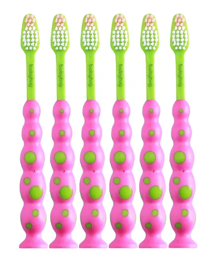 Babyhug Soft Bristle Toothbrush Green Pack of 6