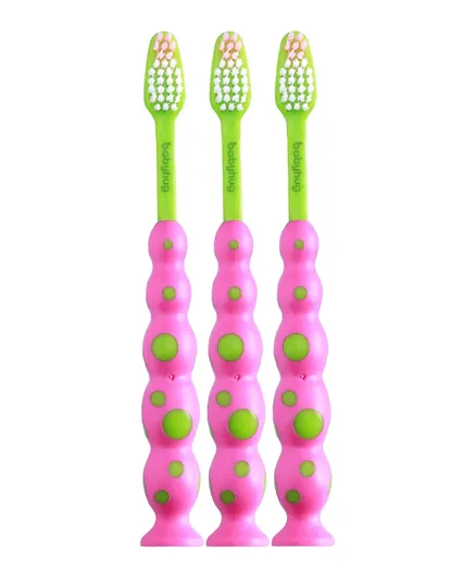 Babyhug Soft Bristle Toothbrush Green Pack of 3