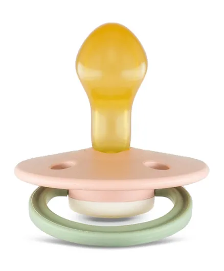 Rebael Fashion Natural Rubber Round Pacifier Size 2 - Tornado Pearly Dolphin