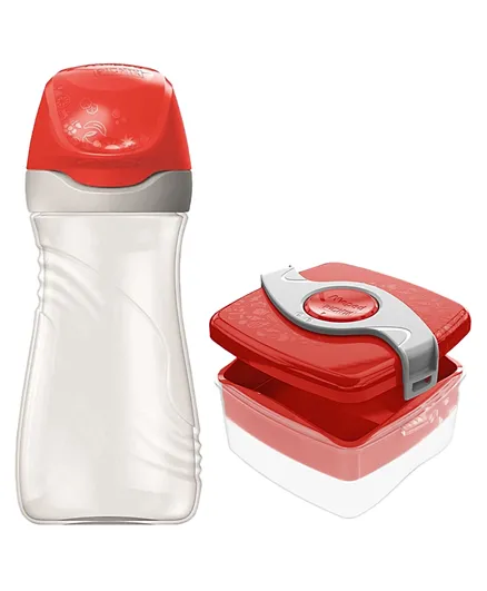 Maped Picnik Origins Water Bottle Red - 430mL with Lunch Box