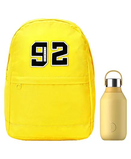 Skechers Backpack Yellow - 15 Inches and Chilly's Water Bottles