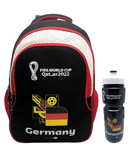 FIFA 2022 Germany Country Double Backpack - 18 Inches and FIFA Water Bottles