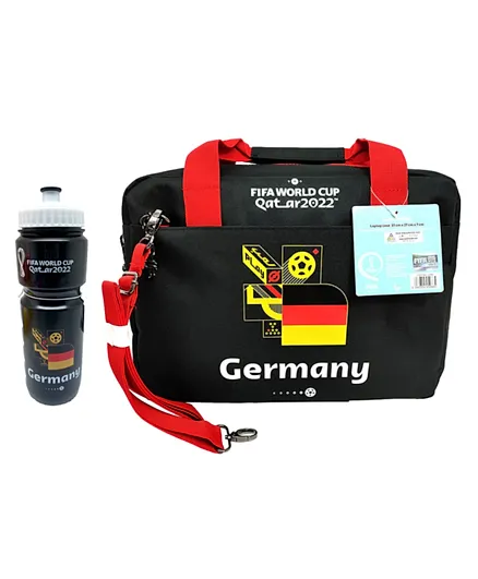 FIFA 2022 Country Laptop Bag Germany - 14 Inches and FIFA Water Bottles