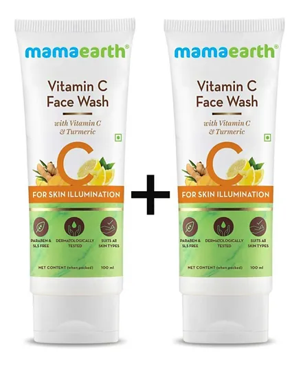Mamaearth Vitamin C Face Wash - 100mL 1+1