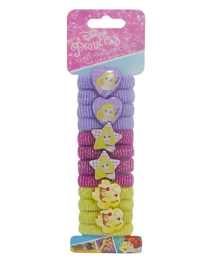 Disney Princess Hair Elastic Band Multicolour - Pack of 12