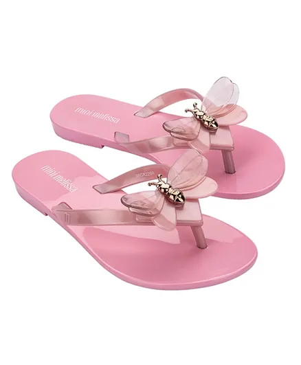 Mini Melissa Harmonic Bugs Flip Flops - Pink