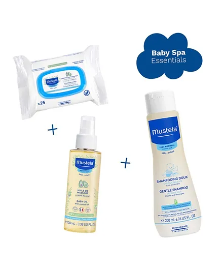 Mustela Baby Spa Essentials White Blue - (Buy 2 + Get 1)