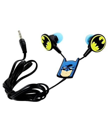 Warner Bros Batman Earphones for Kids - Blue Black