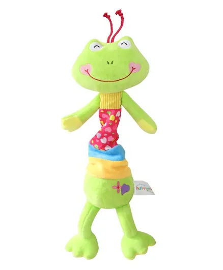 Happy Monkey Hanging Plush Soft Toy Rattle Pack of 1 - Frog