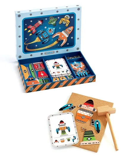 Djeco Space Tap Tap Game - Multicolour
