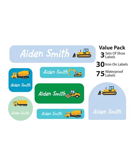 Ajooba My Labels Personalised Name Labels for Kids My Nursery Labels 017 - Pack of 108