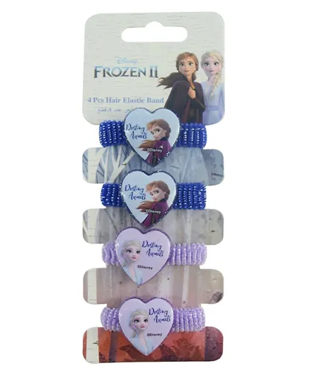 Disney Frozen 2 Hair Elastic Band Multicolour - Pack of 4
