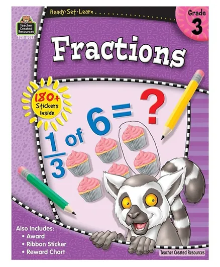 Teacher Created Resource Grade 3 Ready Set Learn Fractions - 64 Pages