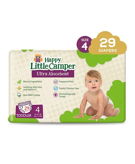 Happy Little Camper Diapers Size 4 - 29 Pieces