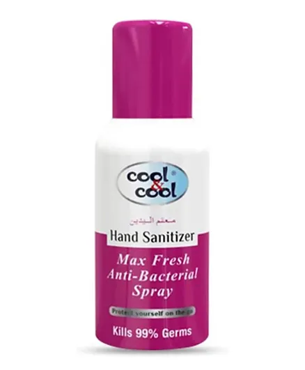 Cool & Cool Anti-Bacterial Hand Sanitizer Max Fresh Spray Pack of 3 - 120 ml