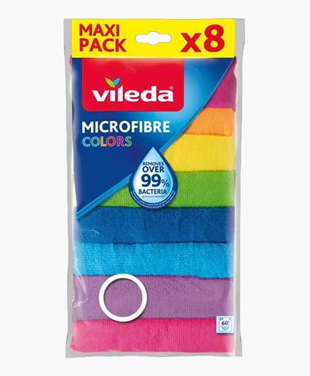 HomeBox Vileda 8 Pieces Microfibre Multipurpose Cloth Set
