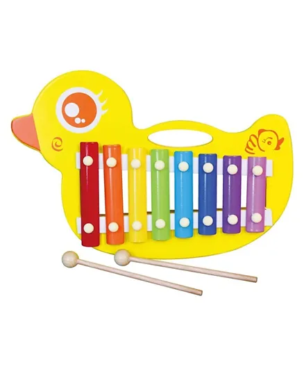 Viga Wooden Duck Xylophone - Multicolour