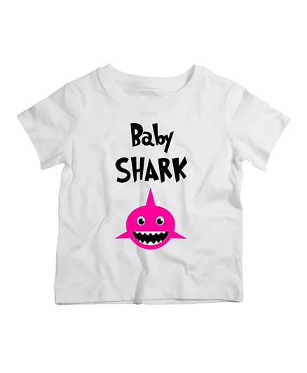 توينكل هاندز قميص بأكمام نصفية طبعة سمكة القرش للأطفال - وردي