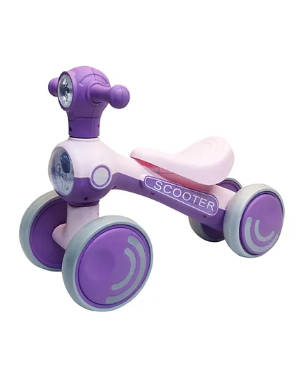 Four-wheeled Ride On Scooter - Pink & Purple