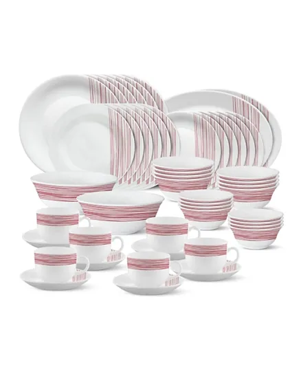 Larah Plano Opal Dinner Set Spring Fall Red - 50 Pieces