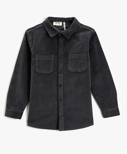 Koton Solid Shirt - Dark Grey