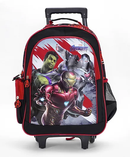 Avengers Moving Red and Black Trolley Bag - 16 Inches