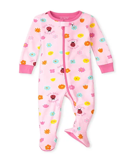The Children's Place Ladybug Sleepsuit - Pink
