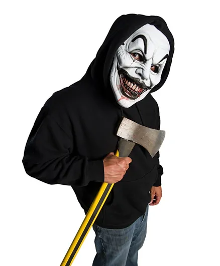 Bristol Novelty Terror Clown Mask Halloween Accessory - White